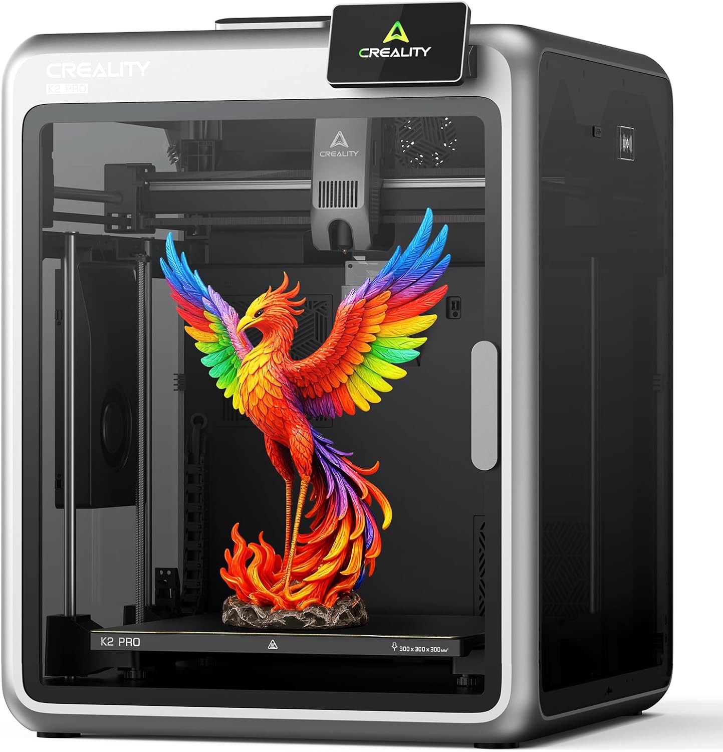 Creality K2 Pro (A) 3D Printer, Support Multicolor Printing Needs CFS | 600mm/s Max High-Speed, Dual AI Camera, Fully Assembled Auto Leveling, 300x300x300mm Large Print Volume, for Pros & Ho